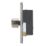 Contactum Lyric 3-Gang 2-Way  Dimmer Switch  Brushed Steel
