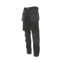 DeWalt Harrison Work Trousers Black/Grey 30" W 31" L