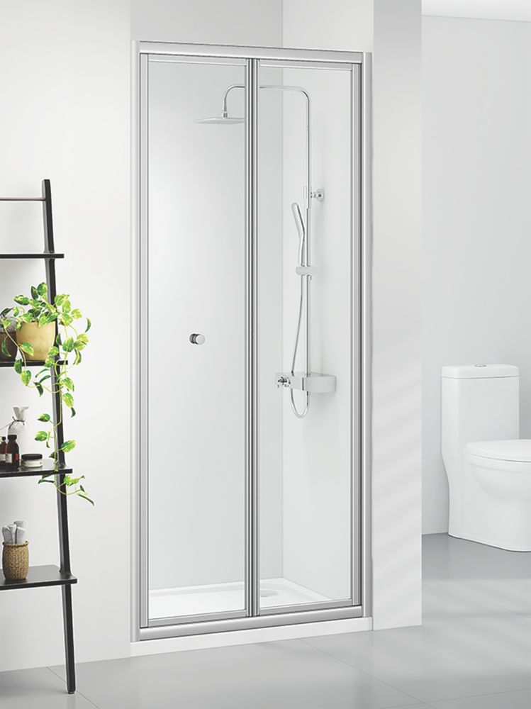 Triton Neo Six  Framed Square Bi-Fold Shower Door Chrome  900mm x 1850mm