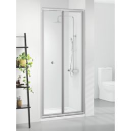 Triton Neo Six  Framed Square Bi-Fold Shower Door Chrome  900mm x 1850mm