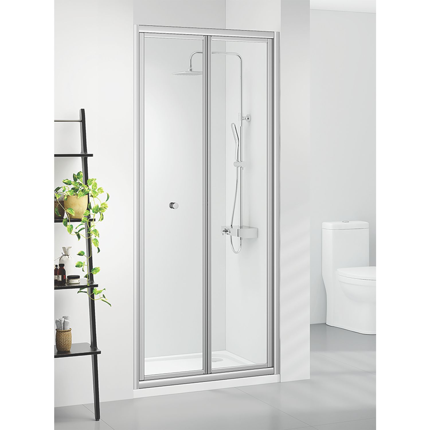 Triton Neo Six Framed Square Bi-Fold Shower Door Chrome 900mm x 1850mm (499TK)