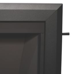 Be Modern Design Black Slide Control Inset Gas Manual Fire 510mm x 123mm x 605mm