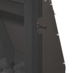 Be Modern Design Black Slide Control Inset Gas Manual Fire 510mm x 123mm x 605mm