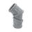 FloPlast  Push-Fit 0-90° Double Socket Adjustable Bend Grey 110mm