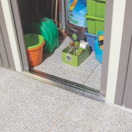 Rowlinson Trentvale 6' 6" x 3' 6" (Nominal) Pent Metal Shed Light Grey