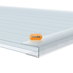 SNAPA Clear 16mm C-Section Glazing Bar 3000mm x 20mm