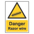 Essentials "Danger Razor Wire" Sign 400mm x 300mm