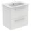 Ideal Standard i.life A Wall-Hung Vanity Unit with Chrome Handles & Basin Matt White 600mm x 440mm x 630mm