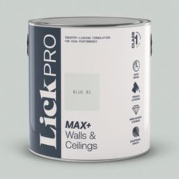 LickPro Max+ 2.5Ltr Blue 01 Matt Emulsion  Paint