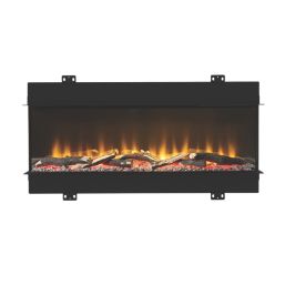 Be Modern Pryzm Invision 1000 Black Remote Control Wall-Mounted Electric Inset Fire 1008mm x 111mm x 296mm