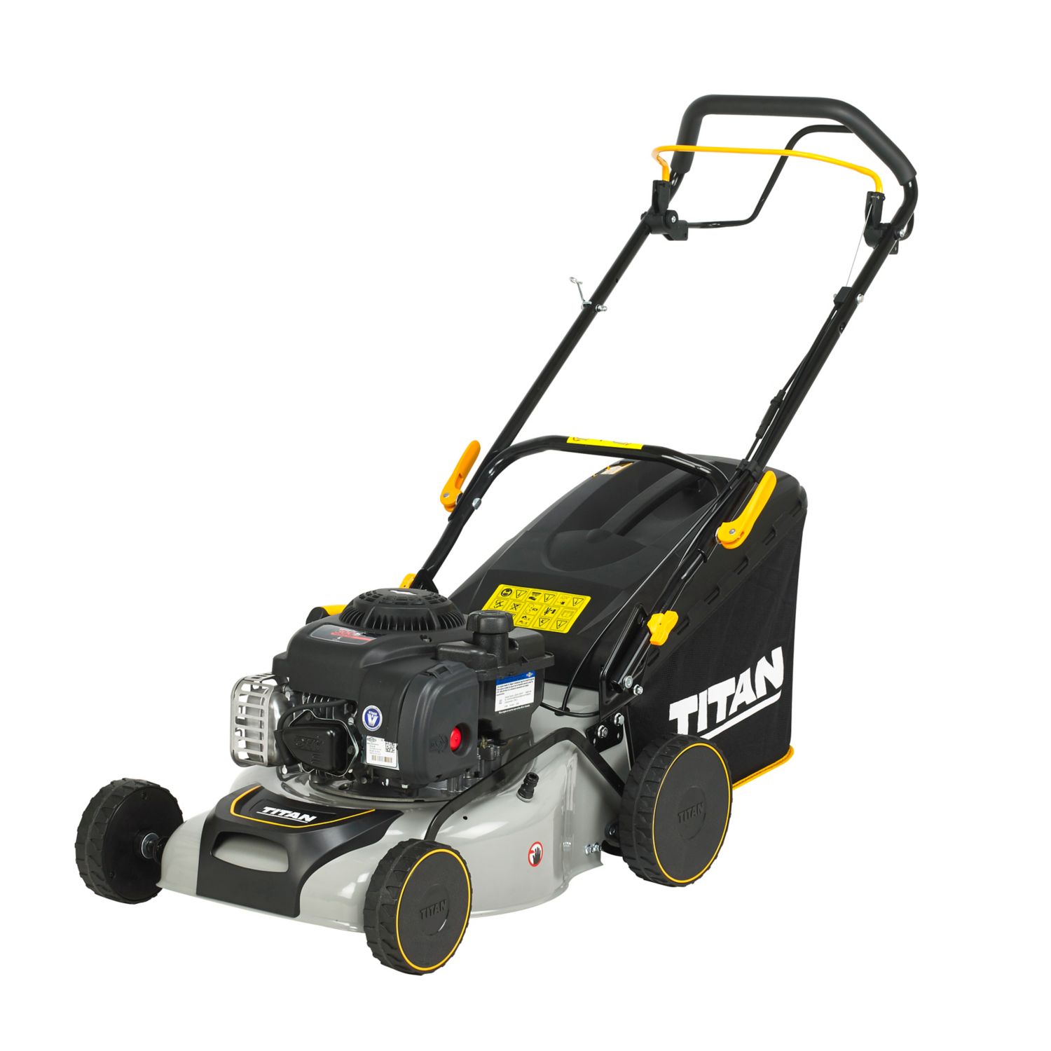 Titan TTLMP300SP40 41cm 125cc Self-Propelled Rotary Petrol Lawn Mower (500PT)
