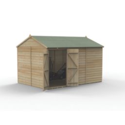 Forest Beckwood 11' 6" x 8' (Nominal) Reverse Apex Shiplap Timber Shed with Assembly