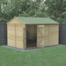 Forest Beckwood 11' 6" x 8' (Nominal) Reverse Apex Shiplap Timber Shed with Assembly