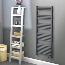 Towelrads 1400mm x 500mm 2139BTU Black Flat Designer Towel Radiator