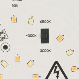 4lite Pylus Outdoor Round LED Bulkhead Wall Light with Eyelid Cover Black 12W 660lm