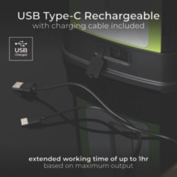 Luceco  Rechargeable LED 360° Worklight 1200/2000/4000lm