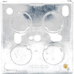 British General  1-Gang Galvanised Steel  Back Box 25mm
