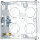 British General  1-Gang Galvanised Steel  Back Box 25mm
