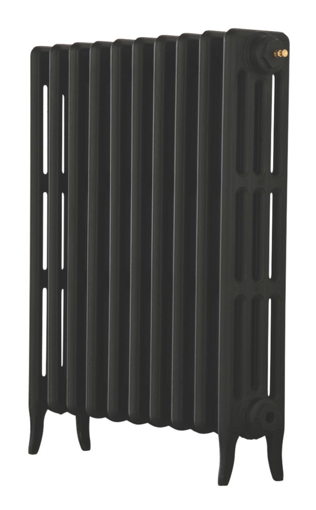 Arroll 760mm x 754mm 3719BTU Black Cast Iron 4 Column Radiator - Screwfix