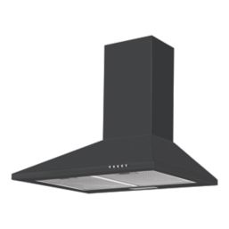 Refurb Essentials  Chimney Hood Black 598mm
