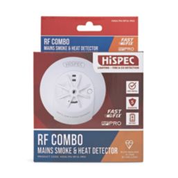 Hispec HSSA/PH/RF10-PRO  Mains Interlinked Fast Fix Multi-Sensor Smoke & Heat Alarm With Radio Frequency