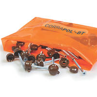 Corrapol-BT  Screw Cap Fixings Brown 60 x 20mm 10 Pack