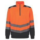Regatta Pro Hi-Vis 1/4 Zip Fleece Orange/Navy Large 47" Chest