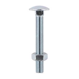 Timco Carriage Bolts Carbon Steel Zinc-Plated M8 x 130mm 50 Pack