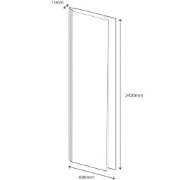 Splashwall Caliza Bathroom Wall Panel Matt Grey 600mm x 2420mm x 10mm