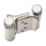 Smith & Locke Polished Chrome  Spring Hinge 75mm x 132mm