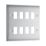 British General Nexus Metal Grid 8-Module Grid Faceplate Brushed Steel