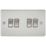 Knightsbridge  10AX 4-Gang 2-Way Light Switch  Brushed Chrome