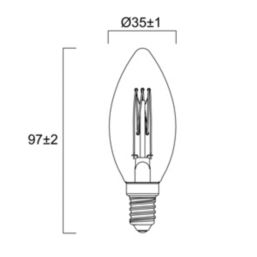 Sylvania TOLEDO VINTAGE E14 Candle LED Light Bulb 250lm 3.5W