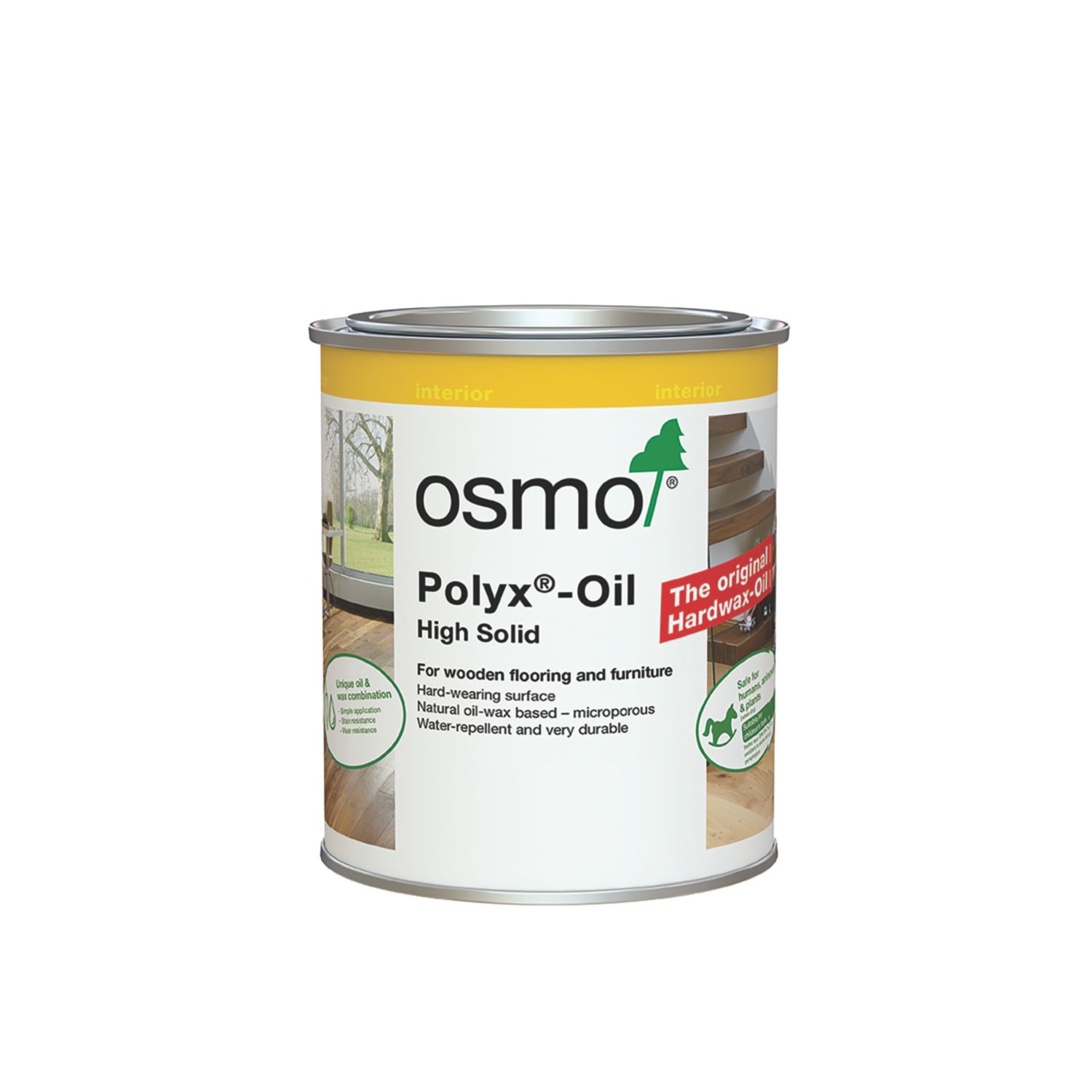 Osmo 0.75Ltr Clear Matt Solvent-Based Interior Wood Finishing Oil (501YM)