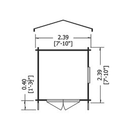 Shire Dalby 8' x 8' (Nominal) Apex Timber Log Cabin