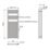 Flomasta 1600mm x 600mm 2784BTU Anthracite Flat  Towel Radiator