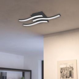 Eglo Cabezas LED 3000K Wall/Ceiling Light Black 12W 1460lm