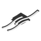 Eglo Cabezas LED 3000K Wall/Ceiling Light Black 12W 1460lm