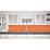 Splashwall  Bathroom Splashback Gloss Orange 900mm x 2420mm x 4mm