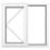 Crystal  Left-Hand Opening Clear Triple-Glazed Casement White uPVC Window 1190mm x 1115mm