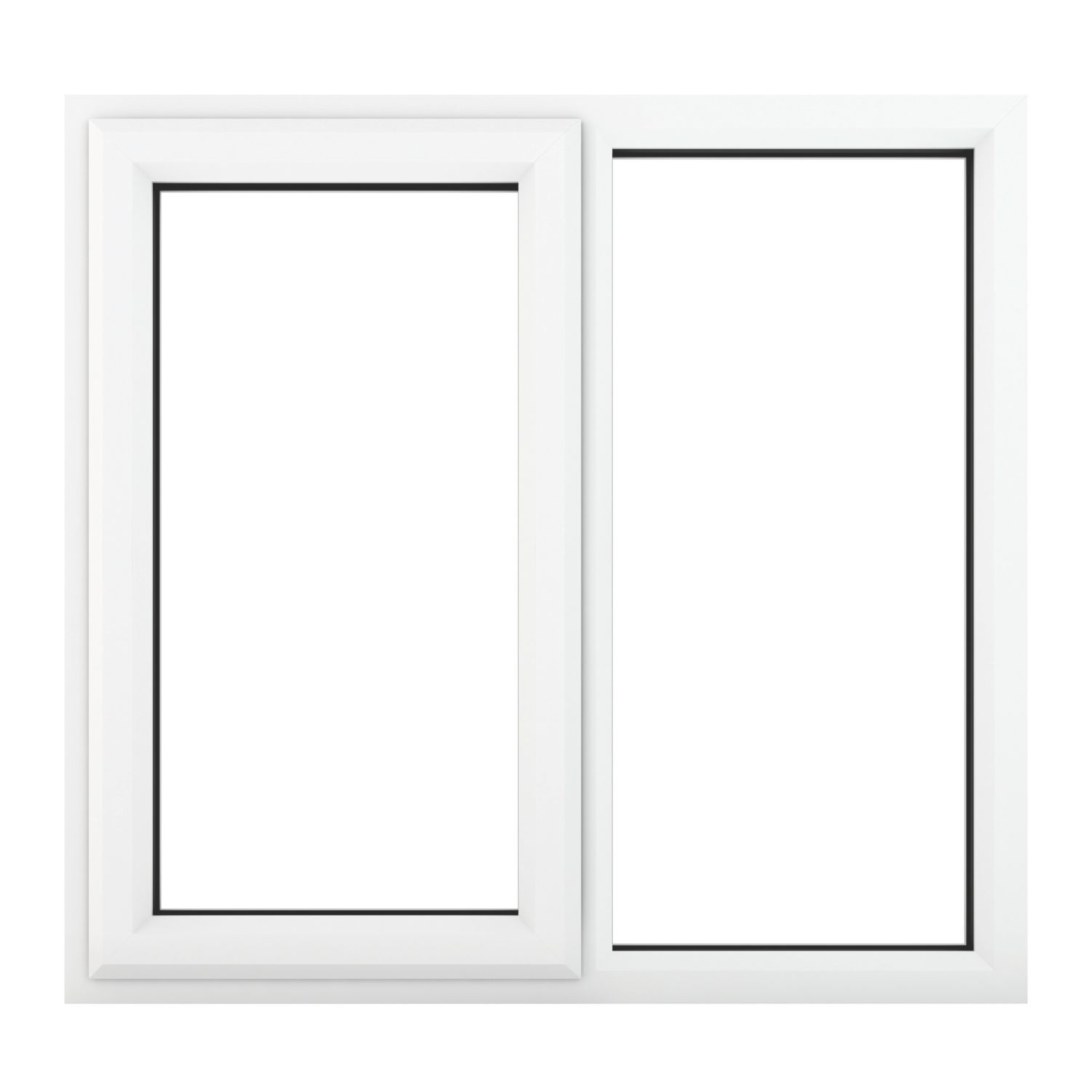 Crystal Left-Hand Opening Clear Triple-Glazed Casement White uPVC Window 1190mm x 1115mm (502JM)