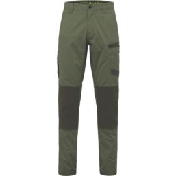 Hard Yakka Raptor Active Work Trousers Green 36" W 32" L