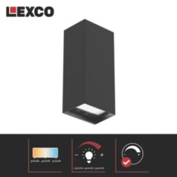 Lexco Scorpius Outdoor LED Wall Light Black 23W 3500lm