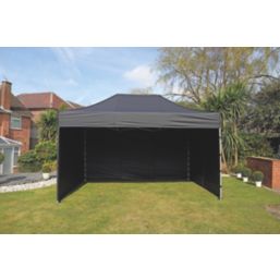 Mini Marquees  14' 6" x 10' (Nominal) Hip Fabric Gazebo Black