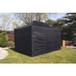 Mini Marquees  14' 6" x 10' (Nominal) Hip Fabric Gazebo Black