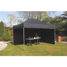 Mini Marquees  14' 6" x 10' (Nominal) Hip Fabric Gazebo Black