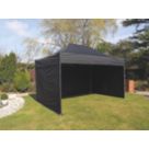 Mini Marquees  14' 6" x 10' (Nominal) Hip Fabric Gazebo Black