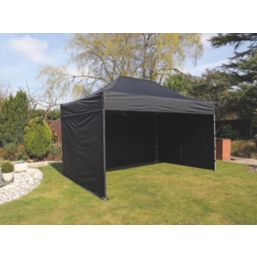 Mini Marquees  14' 6" x 10' (Nominal) Hip Fabric Gazebo Black