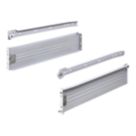 Essentials Silver Side Fix Drawer Runners 450mm 2 Piece Set
