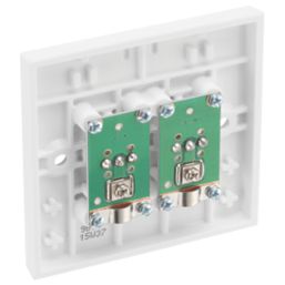 British General 900 Series 2-Gang Coaxial TV / FM Socket White